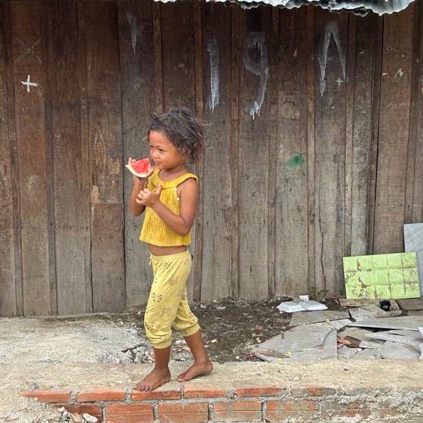 Child Eating Watermelon