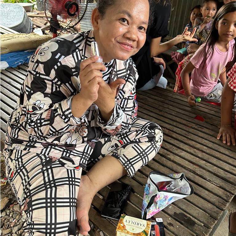 Woman Gifted a Personal Care Bag