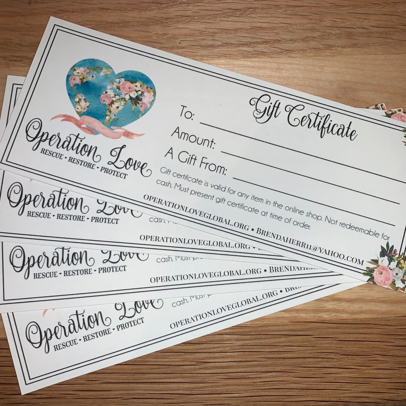 Operation Love Global Gift Certificate